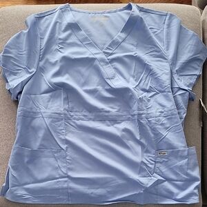 Grey's Anatomy Celestial Blue Scrub Top 5XL